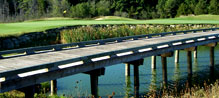 Impressive cart paths and bridge structures Image of The Golf Club of New England